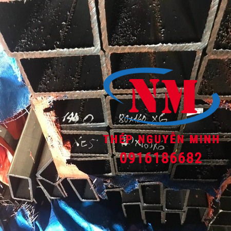 THÉP HỘP CHỮ NHẬT 80X160 DÀY  5ly/ 6ly/ 8ly/ 10ly/ 12ly